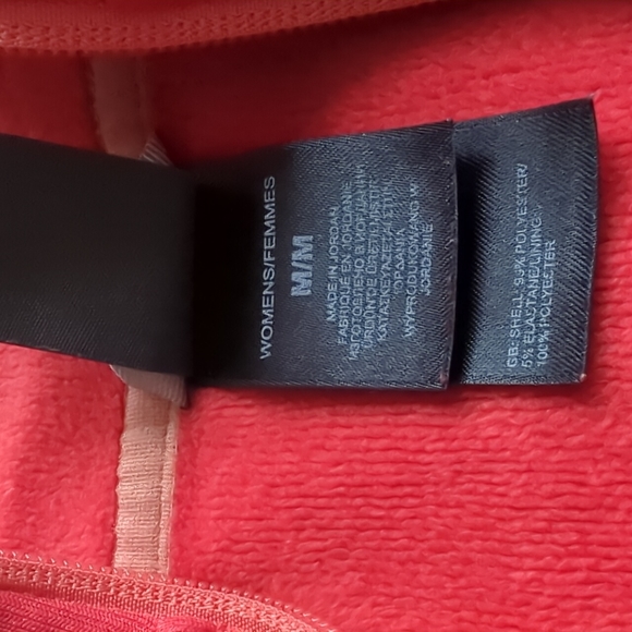 The North Face Red Orange Full Zip Fitted Active Sweatshirt Size M - Picture 2 of 6